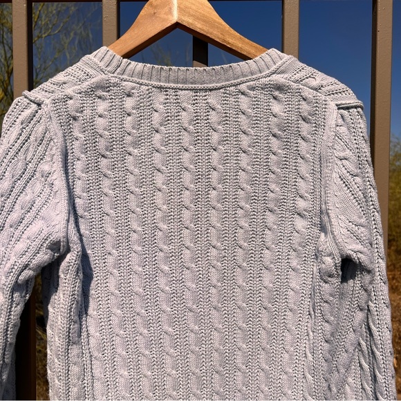 ⬇️Eddie Bauer Women’s Button Cardigan Sweater Size L Color Grey 💯% Cotton - Picture 7 of 12